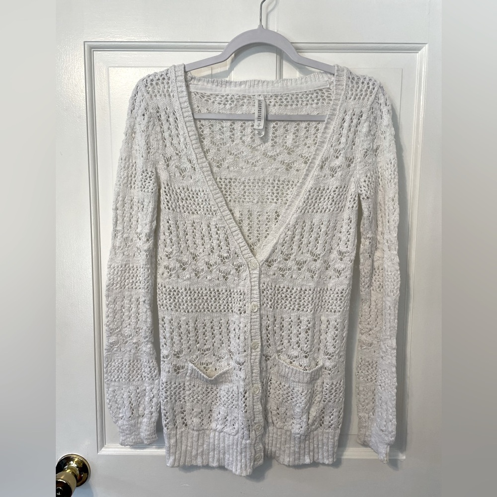Aeropostale Crochet Lightweight Cardigan